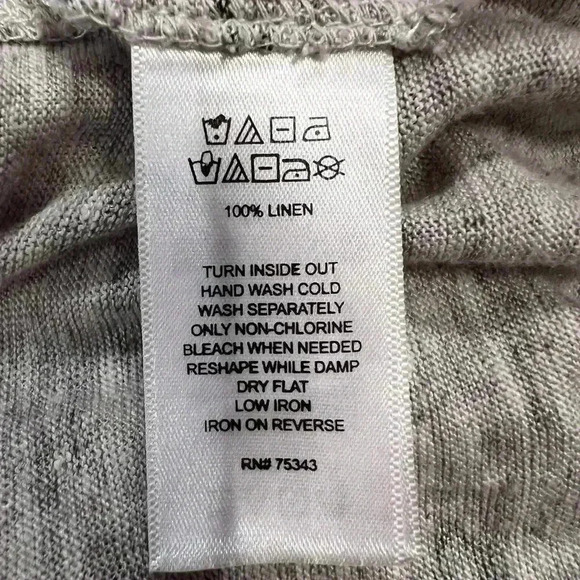 Cynthia Rowley 100% Linen Martini Tank Top Grey S - Picture 6 of 7